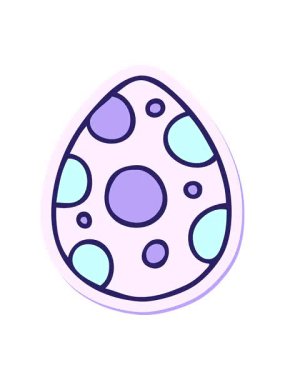 Paskalya yumurtası çizgi filminde çizilmiş garip bir el çıkartmasının basınçlı animasyonu