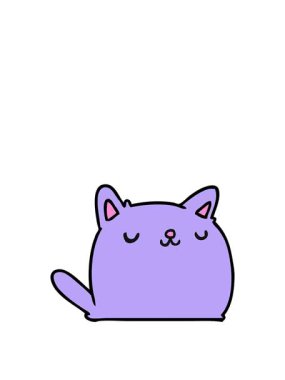 Sevimli kawaii kedisinin canlandırmasını genişletiyorum.