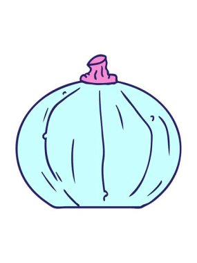 Titreyen el animasyonu çizilmiş balkabağı karalaması