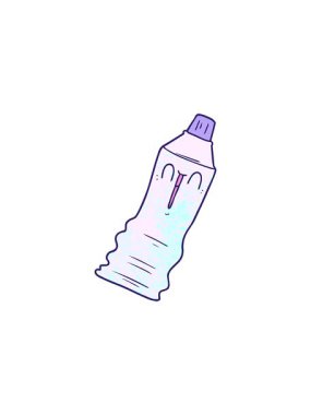 Çizgi film diş macunu tüpünün satış animasyonu