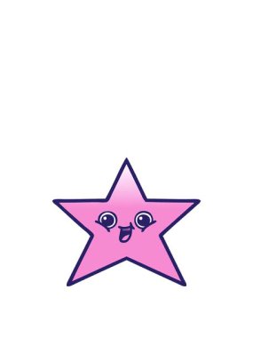 Bir altın yıldızın gölgeli çizgi filminin animasyonunu genişletiyor.