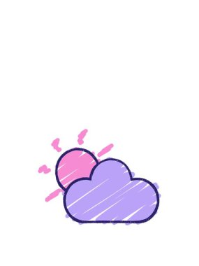 Fırtına Bulutu Tebeşir Efekti Canlandırması Çiziliyor