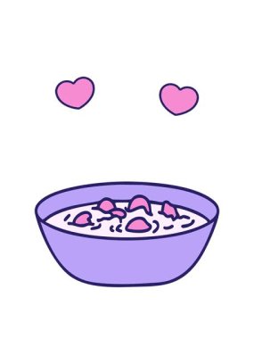 Geleneksel Brezilya fasulyesi feijoada güvecinin dönen kalp animasyonu