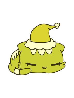 Kawaii kedisinin el çiziminin renk değişimi