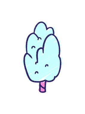 Ağaç Tebeşiri Çizim çizgi filminin basınçlı animasyonu