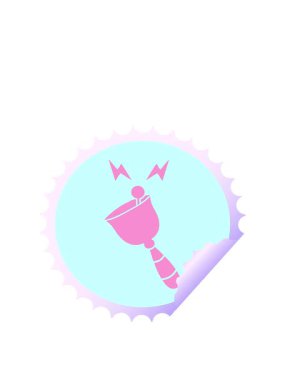 Çınlayan bir el çanının dairesel kabuk soyma çıkartması çizgi filminin animasyonunu uzatıyorum.