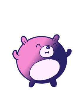 Yanıp sönen radyal çizgiler. Garip bir oyuncak ayının çizgi filmi.