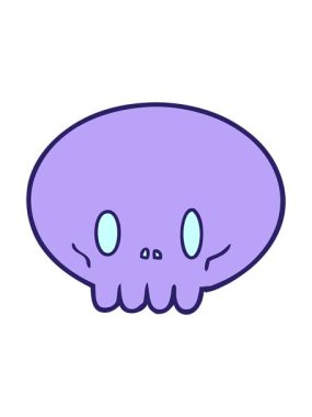 Karikatür kafatasının hareketli animasyonu