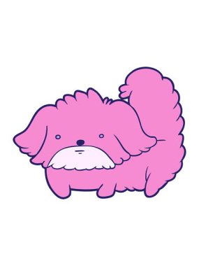 Parlak ışık efekti çizgi film köpeğinin canlandırması