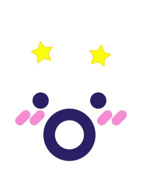 dönen yıldızlar şaşırmış yüz simgesinin animasyonu