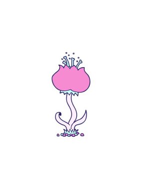 Çizgi film egzotik çiçeğinin satış animasyonu