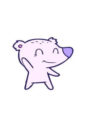 neon kutup ayısının hareketli animasyonu