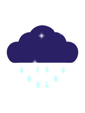 Şimşek etkisi fırtına bulutu animasyonu