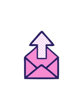 Oklu bir zarfın çizgi roman tarzı animasyonunu bölme efekti