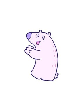 Karikatür karikatür mutlu ayı animasyonunu böler