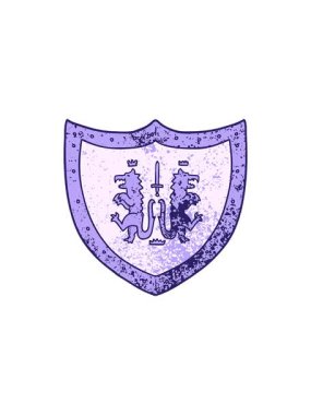 Çizgi film kraliyet kalkanının bölünme etkisi