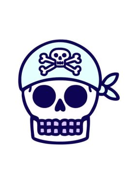 Neon ışık efektleri dövmenin geleneksel bir korsan kafatası tarzında canlandırması