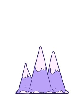 Dağların dizaynının zıplama hareketi