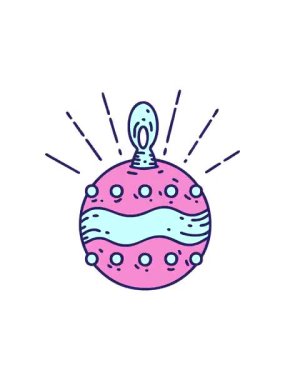 Geleneksel dövme stili Noel süslemesinin titreyen animasyonu