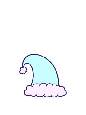 Bir çizgi film Noel şapkasının animasyonunu genişletiyorum.