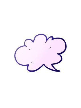 El yazması çizilmiş karikatür bulutu konuşma baloncuğunun yükselişi ve yüzüşü