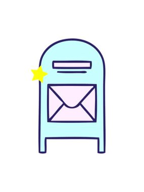 Parıldayan yıldızlar, posta kutusunun sevimli çizgi filmlerinin animasyonunu etkiler.