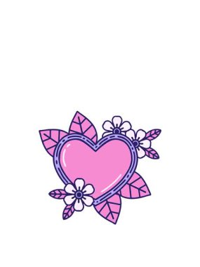 Botanik bir kalbin klasik tasarımının yükselişi ve yüzdürülmesi