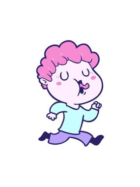 Karikatürist şarkıcının hareketli animasyonu