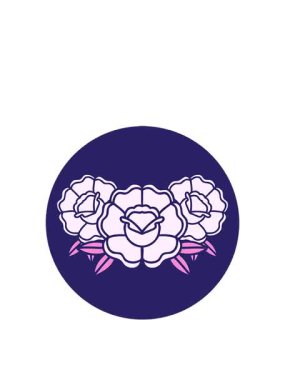 Bir buket çiçeğin dövmesel görüntüsünün hareketli canlandırması