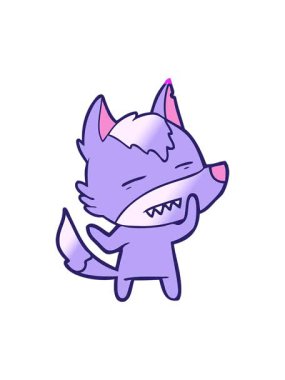 Dişlerini gösteren bir kurdun canlandırmasını çalıştır.