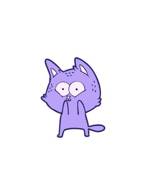 Çizgi film kedisinin satış animasyonu