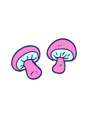 Karikatür mantarlarının basınçlı animasyonu