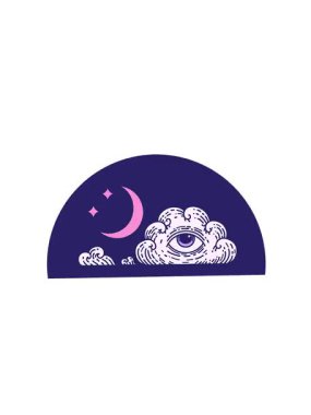 Ay yıldızlarının ve bulutların yükselişi ve yüzüşü