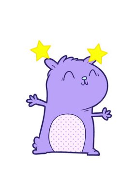 dönen yıldızlar gerbil çiziminin animasyonu