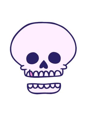 El çiziminin hareketli animasyonunu salla kafatası karalaması