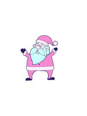 Neşeli Noel Baba çizgi filminin yatay titreşimli animasyonu