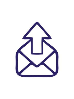 bir e-posta işaretinin çizgi çiziminin canlandırmasını çalıştır