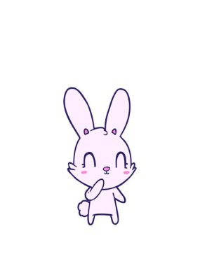 Sevimli tavşan çiziminin animasyonunu büyütüyorum.