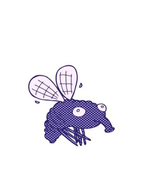 karikatür sineğinin hareketli animasyonu