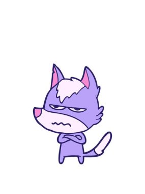 Sinirli kurt çizgi filminin animasyonunu genişletiyor.