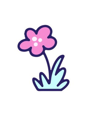 Basit bir çiçek tasarımı çiziminin dikkat çekici animasyonu