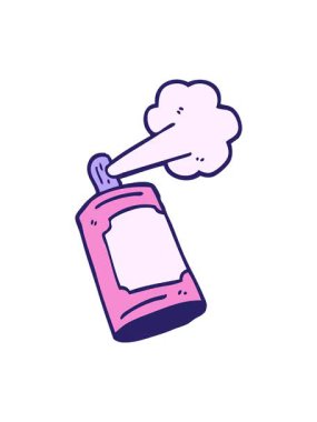 el çizimi çizgi film spreyinin dönen hareketli animasyonu