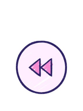 Geri Sarma Sembol Tebeşiri Çiziminin Canlandırılması