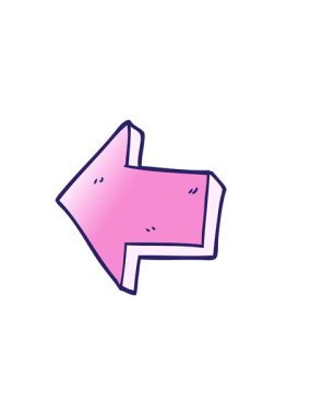 Çizgi film ok karalamalarının yatay titreşimli animasyonu