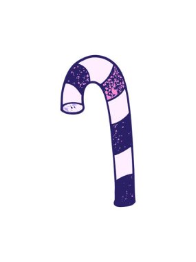 Parlak ışık efekti çizgi film karikatürü xmas şeker bastonunun animasyonu