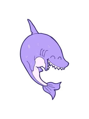 piksel etkisi köpek balığının animasyonu