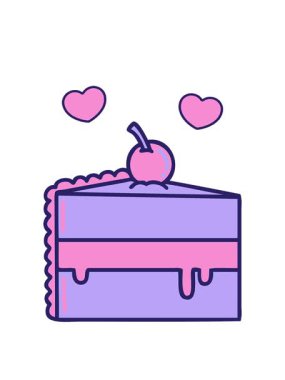 dönen kalpler çikolatalı kekin ikonik dövmesinin animasyonu