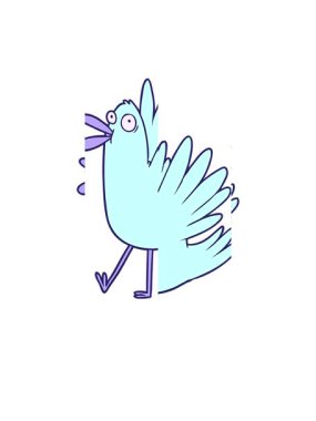 Viyaklayan kuşun hareketli animasyonu