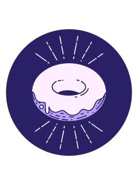 Dövme stili buzlu çöreğin hareketli animasyonu