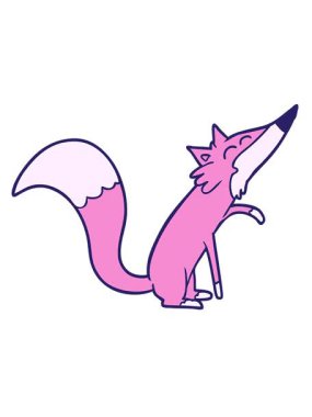 Çizgi film tilkisinin hareketli animasyonu